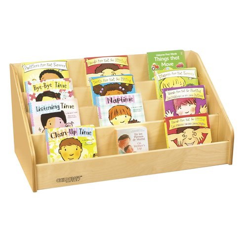 Childcraft Toddler Low Library Bookshelf, 4 Shelves, Wooden, 30 x 15-7/8 x 14 Inches