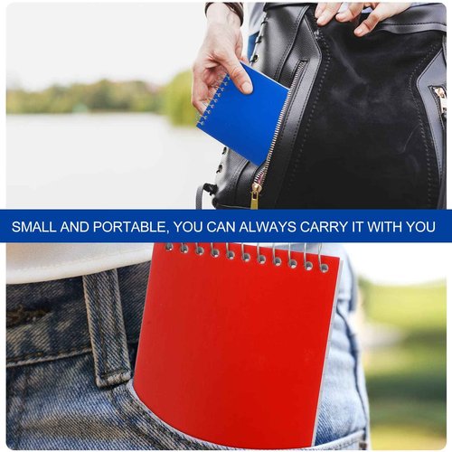 Leelosp 50 Pcs Small Pocket Notebooks 3 x 5 Inch Mini Memo Spiral Notepads Top Bound College Ruled Lined Note Pads for Back School Office Journaling Noting, 75 Sheets/Pad (Neon)