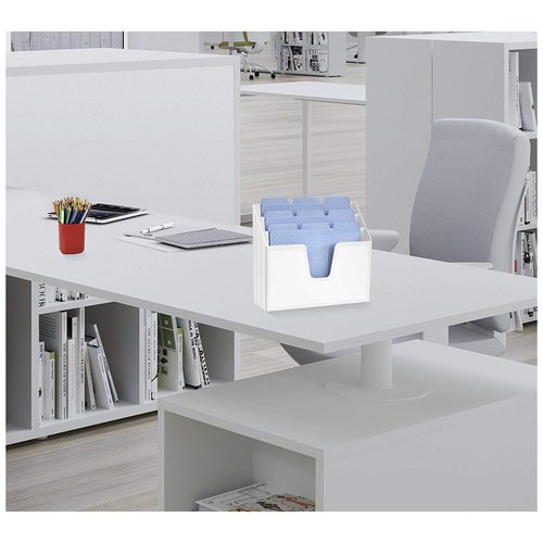 Acrimet Horizontal Triple File Folder Holder Organizer (White Color)