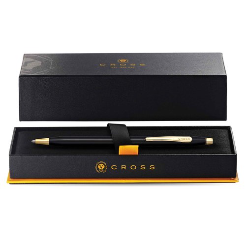 Cross Limited Collection Classic Century Pearlescent Black PVD Barrel and Gold Appointments Ballpoint Pen