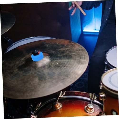 Toddmomy 12Pcs Lake Blue Cymbal Felt Pads Drum Washers for Hi Hat Stand Durable Vibration Accessories for Drum Protection and Performance