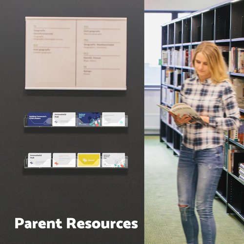 HIIMIEI Business Card Holder for Wall: Acrylic business card holder wall mount, 2 Pack Clear Hanging Rack Card Holder Display, Horizontal Multiple Business Card Holder Organizer for Office (8 Slots)
