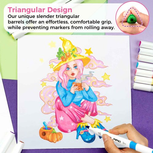 Ohuhu Acrylic Paint Markers 48 PCS & Alcohol Markers