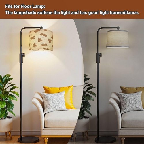 Lampshades Lamp Shades 1 Pack Teddy bear girl boy seamless baby Hand Light Shade for Table Lamps Floor Lamps Drum Lamp Shades Lampshade Replacement