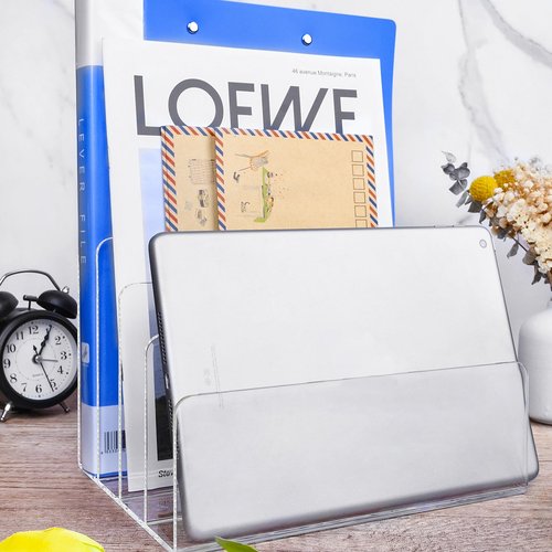 2PCS Clear Acrylic File Organizer for Desk