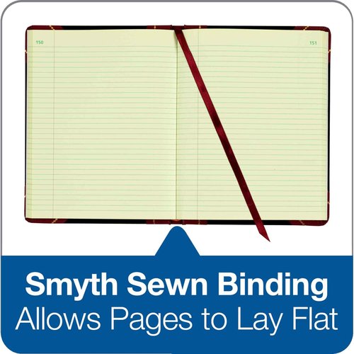 Adams Record Ledger, 8.25 x 10.75 Inches, 5 Squares per Inch, 300 Tinted Pages, Black and Maroon (ARB810R3M)