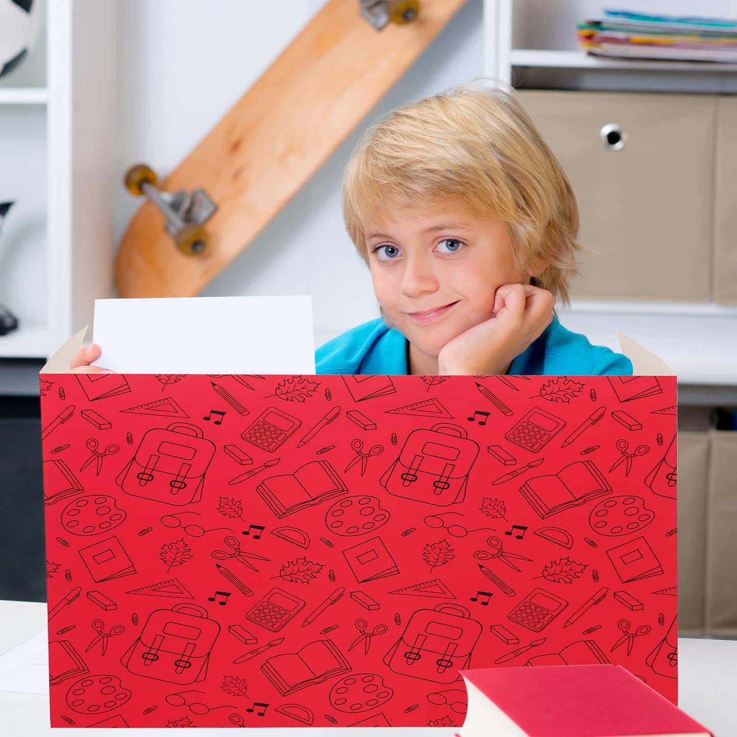Crtiin 24 Pcs Privacy Folders for Students Desk Dividers Standard School Privacy Cardboard Board Testing Dividers Shield for Classroom Teacher Supplies Keep Eyes from roving (Cute,Blue, Green, Red)