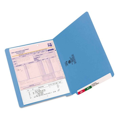 Smead End Tab File Folder, Shelf-Master Reinforced Straight-Cut Tab, Letter Size, Blue, 100 per Box (25010)