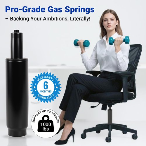 2.4" Office Chair Cylinder Replacement - Heavy Duty 1000lbs Class 4 Hydraulic Lift with Silent 360° Rotation, Universal Fit for Sinking Desk/Gaming Chairs