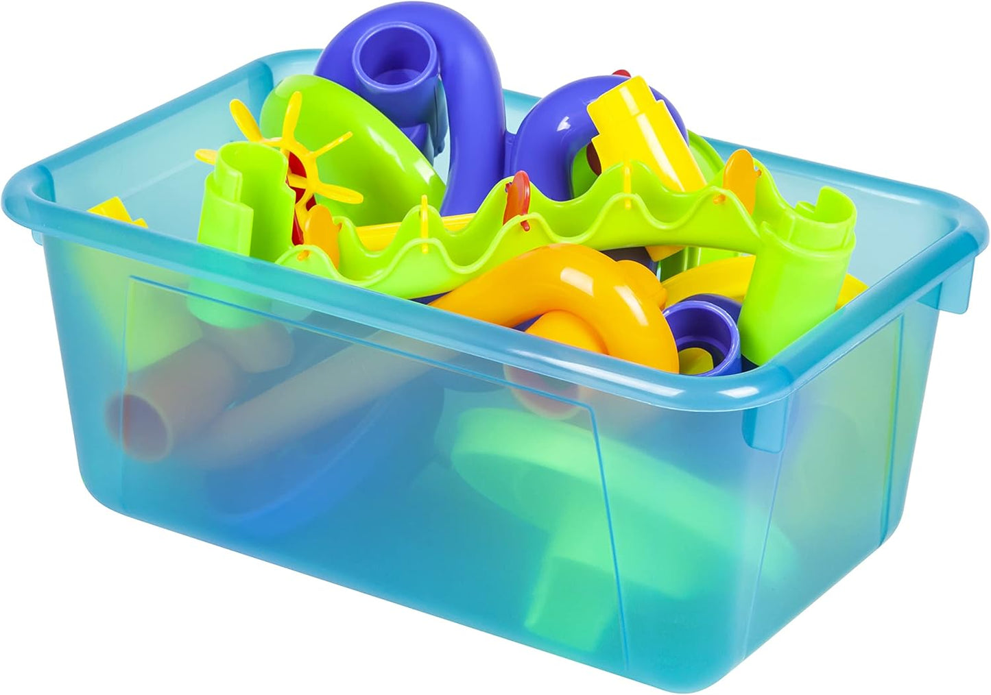 Storex Small Cubby Bin - Candy Teal, 5-Pack | 12.2 x 7.8 x 5.1 Inches for Organized Storage