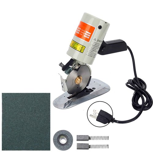 Electric Cloth Cutter, Handheld Fabric Slitting Machine with 3.54-inch for Clothing, Leather Goods, Textiles, Rubber Products, Paper Industry