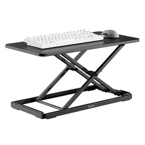 PEGZONE Keyboard and Mouse Riser, 24" x 12" Ergonomic Keyboard Riser, Height Adjustable keyboard stand for desktop, Standing Keyboard Tray, Black