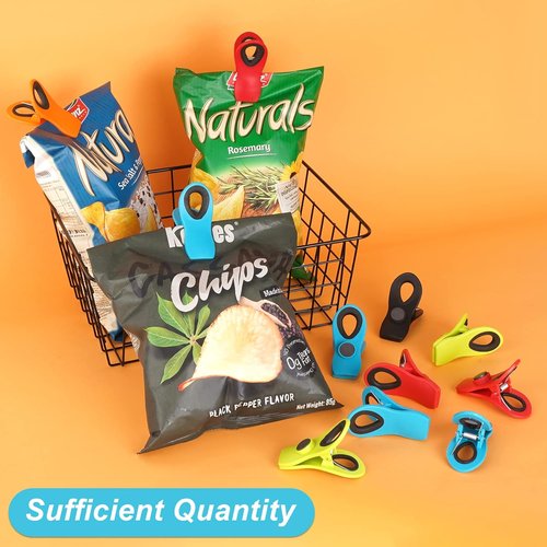 Jetmore Heavy-Duty Magnetic Bag Clips - 12 Pack Food Storage Clips for Chips, Snacks & More