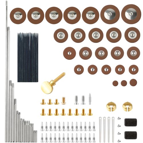 Alto Saxophone Repair Kit,118 Pcs Alto Saxophone Repair Parts Replacement Tools set,Woodwind Musical Instrument Maintenance Replacement Accessories