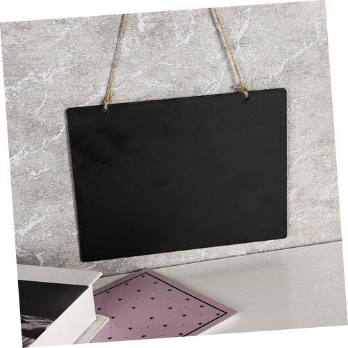 FAVOMOTO 5pcs Small Hanging Chalkboard Signs Double-Sided Wooden Message Boards for Indoor Decor Blackboard with Construction for Sharing Messages and Creative Displays
