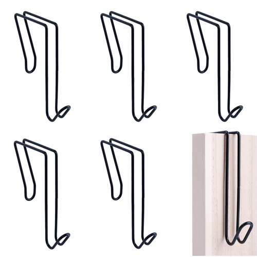 LIGHUFEIC 5 Pack Wire Cubicle Hook,Cubicle Accessories Wall Hangers for Clothing Mirrors, Pictures, Hats, and Bags in Office Cubicles Panels Cubicle Hooks(Black)