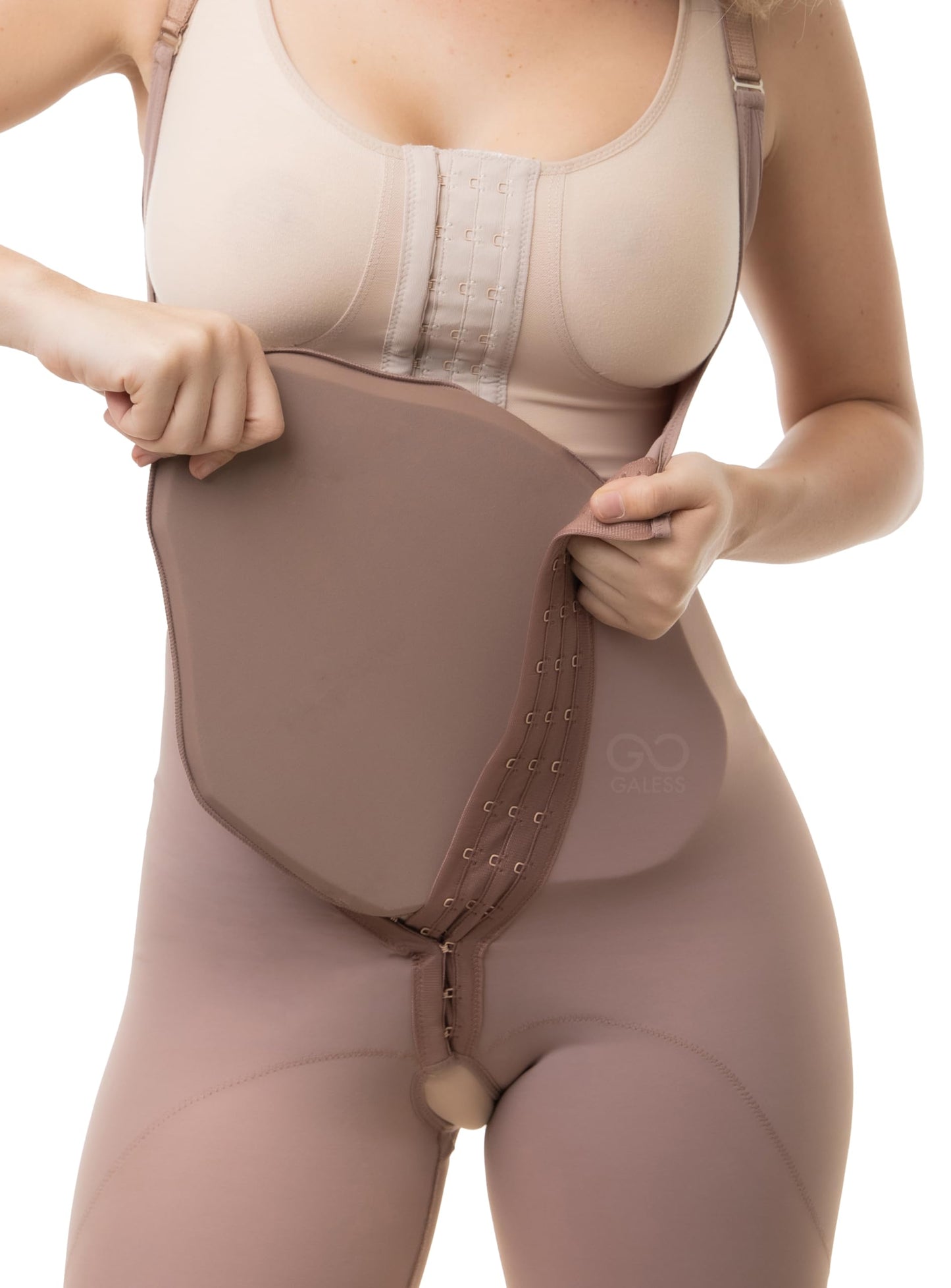 Fajas Galess Ab Board Post Surgery Tummy Tuck - Abdominal Lipo Board After Liposuction Compression Garment Diamond Style (8917) Brown