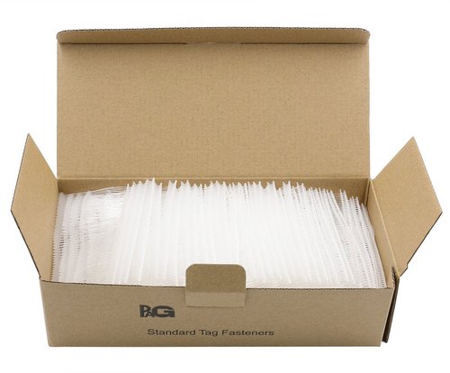 PAG 2 inch Standard Tagging Gun Fasteners Tag Barbs Attachments Price Tag Gun Refill for Clothing, 5000pcs, Transparent
