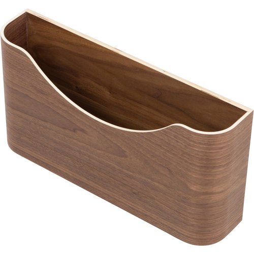 waveply Wood Wall Mounted Document Holder. Office File Organizer. Hallway Mail Organizer. Folder Rack. Magazine Storage Caddy (Walnut)