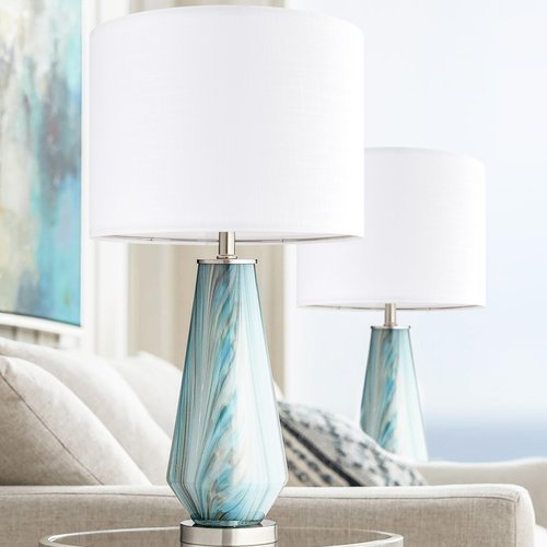 PIKOPIKO Set of 2 Pure White Linen Large Drum Lamp Shade 16" Top x 16" Bottom x 12" High (Spider) Contemporary Lamp Shades for Table Lamps & Bedside Lamps Replacement Lampshade In Hand Crafted