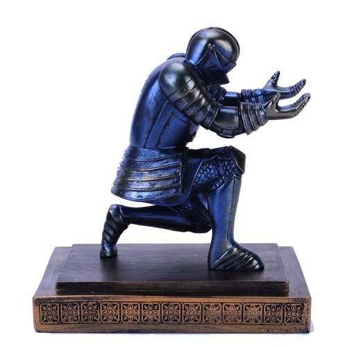 CYXStar Resin Soldier Executive Pen Holder Desk Organizer Cool Pen Stand Home Decor Resin Pencil Holder with a Pen for Men as Gift (Blue)