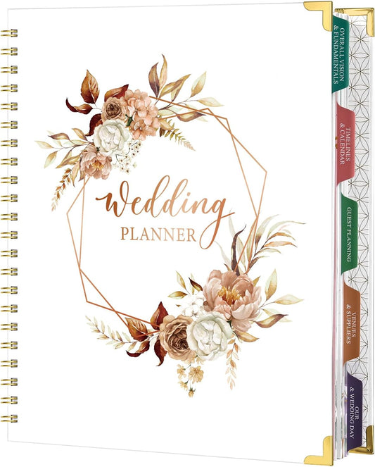 Wedding Planner Book by [Brand Name] - Elegant Organizer with Tabbed Sections, 8.5" x 11", Hardcover