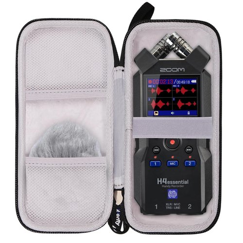 worfty for Zoom H4essential 4-Track Handy Recorder (2024 Model) Carrying Storage Case (Case Only) (Black)
