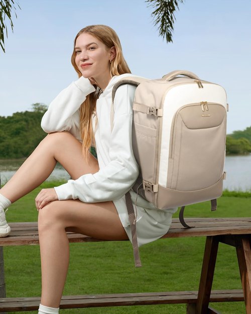 LOVEVOOK 40L Travel Backpack - Waterproof Carry-On Bag for 15.6" Laptop | Airline Approved with 2 Packing Cubes