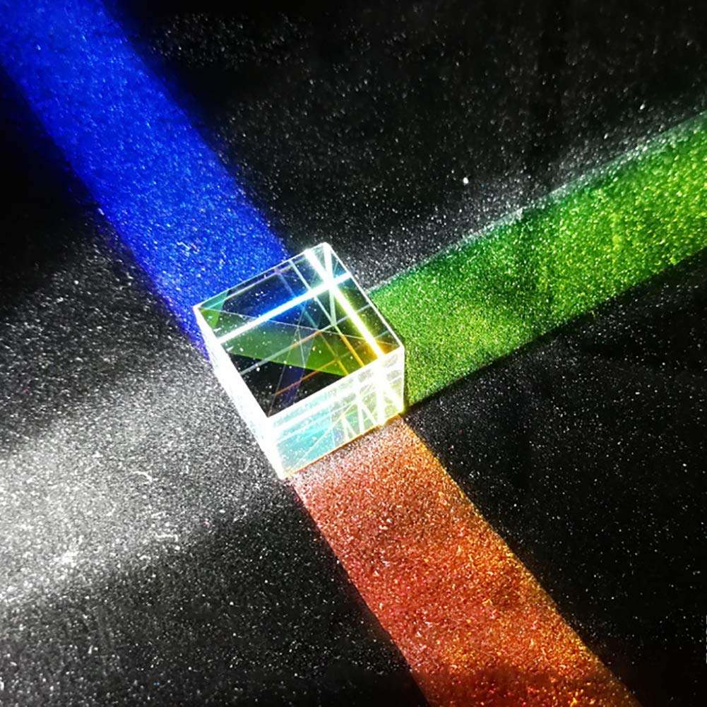 StayMax X-Cube RGB Prism - Stunning Light Dispersion for Physics & Home Decor | 1.33" Cube