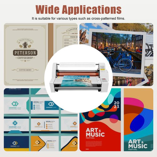 Mejuv Cold Laminator with Hot and Cold Options, Hot and Cold Roll Laminator, 3-in-1 Adjustable Laminating Machine with Digital Temperature Control, Ideal for Home, Office, and Professional Use