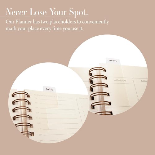 Anecdote Spiral Planner - 2026-2027 Calendar | Undated 52-Week Organizer (8.5" x 10") - Olive Color