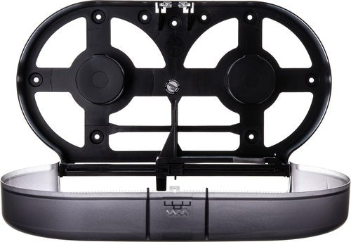 San Jamar - SJMR4090TBK R4090TBK Twin 9" JBT Toilet Tissue Dispenser, Black Pearl