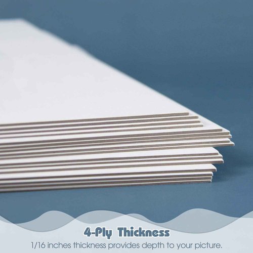 Golden State Art, Pack of 100 11 1/4 x 14 1/8 Clear Bags & 50 Pack 8x10 Inch White Backing Boards and Clear Bags