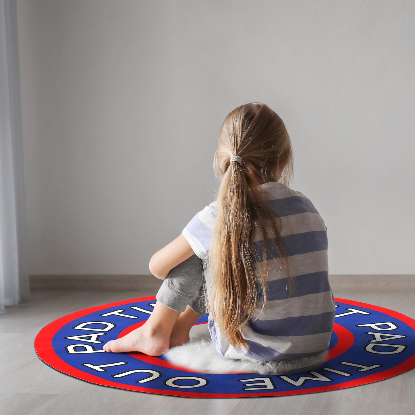 Nuanchu Time out Chairs for Toddlers Time out Chair Pad Rug Mat with Timer 24'' Calm Down Corner Mat Floor Seating Sit Reading Daycare for Classroom Enhances Discipline and Fosters Positive Behavior