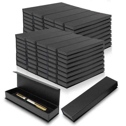 Olutacot 84 Pcs Pen Gift Boxes Empty Black Ballpoint Pen Gift Box with Cushion Pen Jewelry Display Box Empty Present Collection Cases for Birthday Souvenir Business Gifting Office Supplies