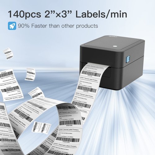 iDPRT Bluetooth Label Printer SP320 - Ultra Fast Thermal Label Printer with APP, Wireless Label Maker for 1"-3.15" Width Barcode, Address, Mailing, Filling Support Windows, Mac, iOS& Android (Renewed)