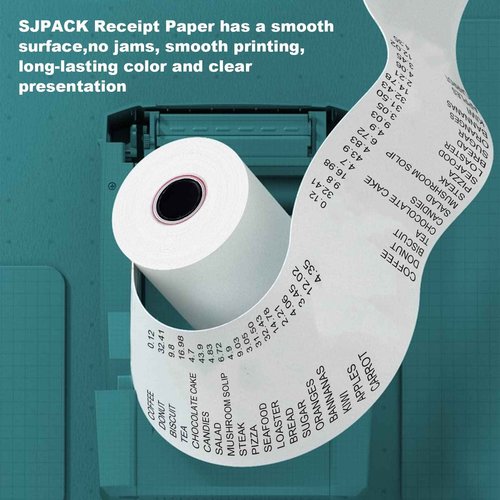 SJPACK 20 Rolls Thermal Paper 3 1/8 x 230ft Pos Receipt Paper, Cash Register Roll TM-T88 T-20 T-90 SRP-350 370