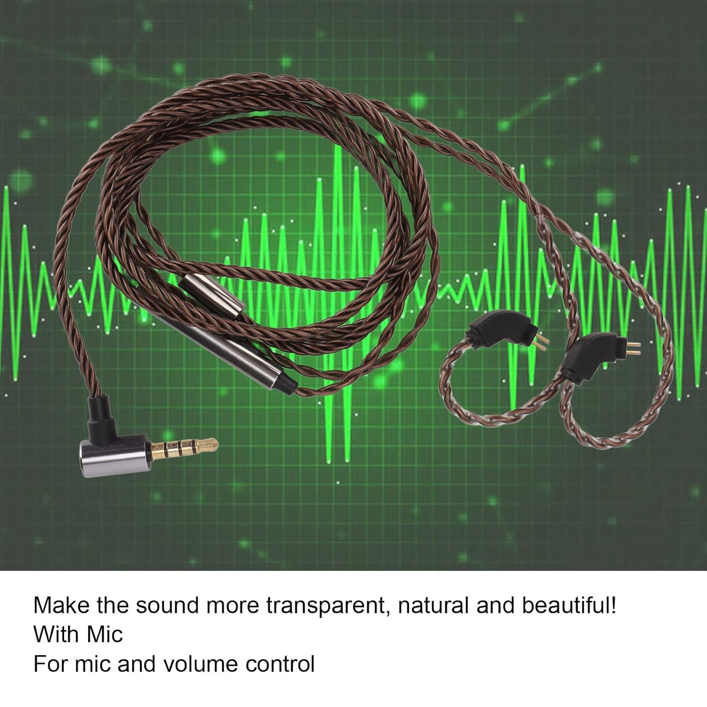 Ue3X Ue18 W4R 0.78Mm 2 Pin IEM Cable - High-Quality 3.5Mm Audio Cable for Headphones