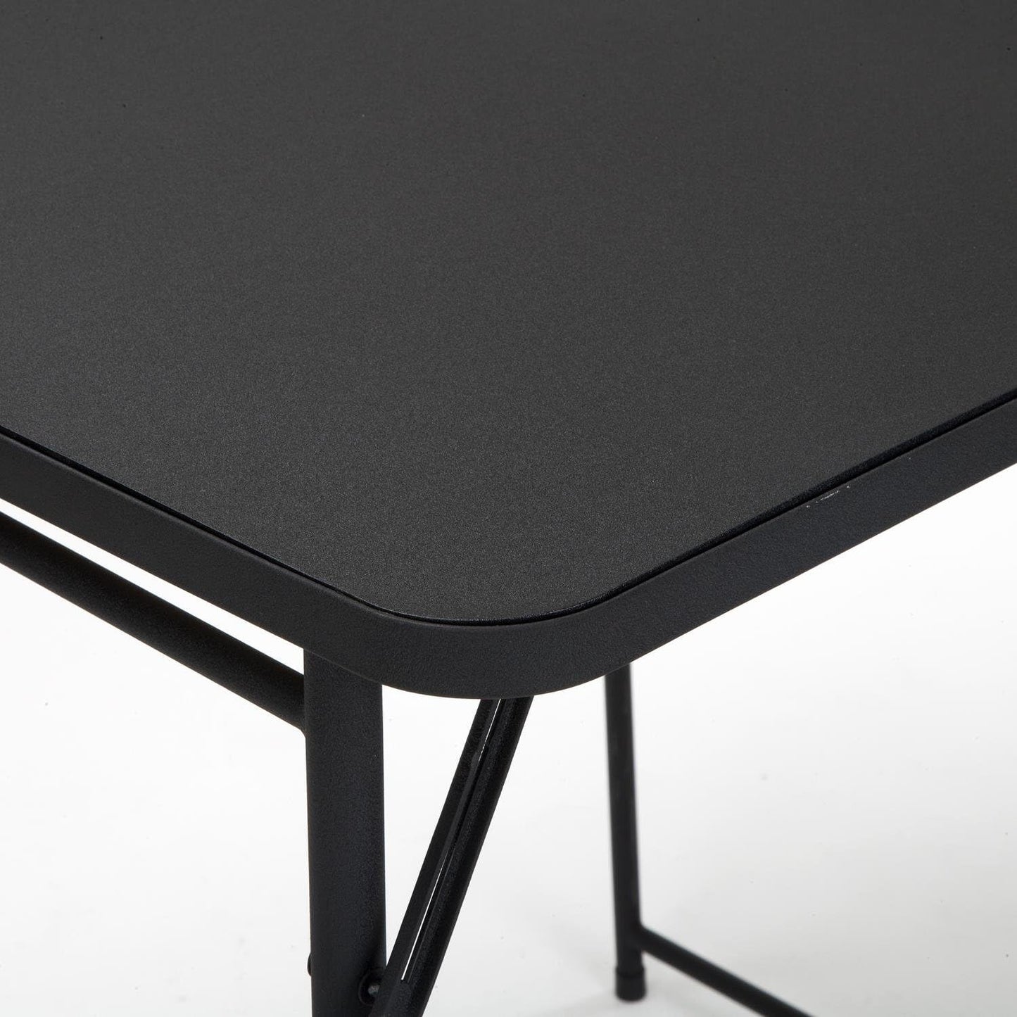 CoscoProducts Adjustable Height 34” Square PVC Top Table - Sleek Black Design for Versatile Use