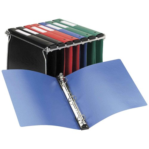 Avery Hanging Storage Flexible 3 Ring Binders, 1" Round Rings, 175-Sheet Capacity, Black, 4 Pack (17708)