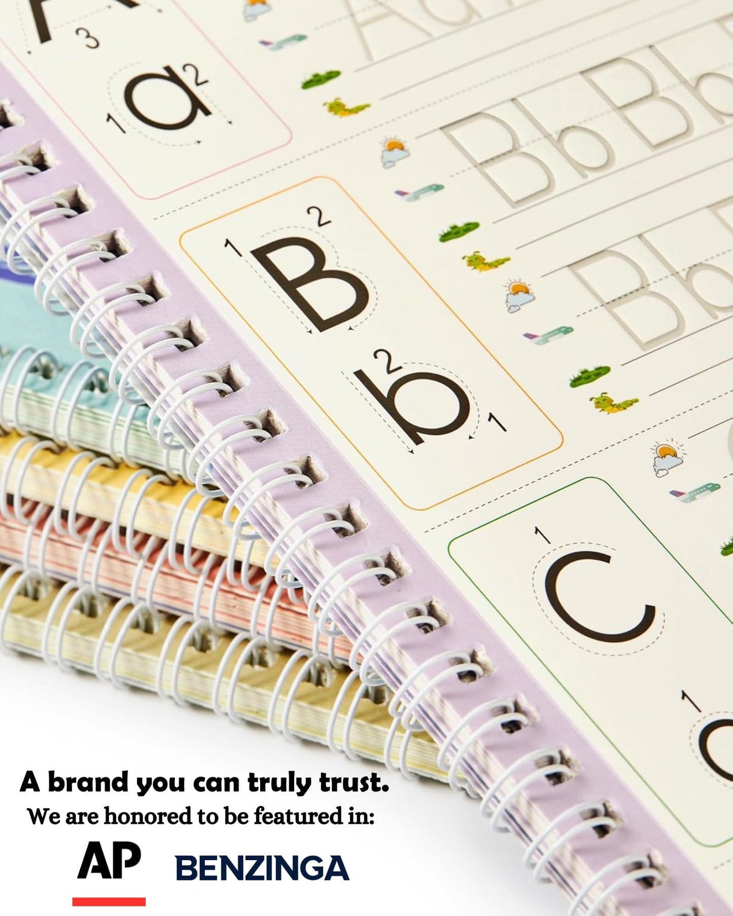 Large Magic Handwriting Practice Workbooks, Reusable Grooved Handwriting Practice for Kids 3-8, Toddler Writing Practice, Math Calligraphy, Letter Tracing, for Kindergarten Preschool, The Fun Kit