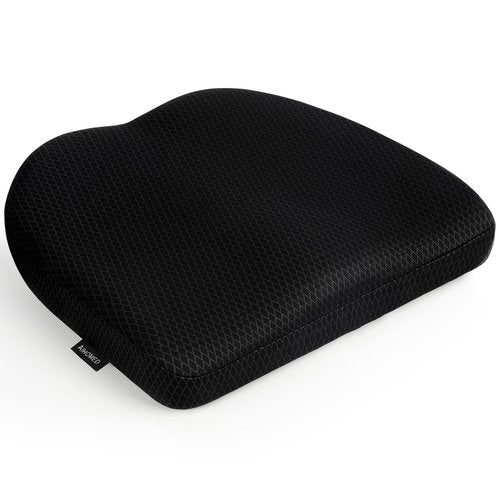 AIHOMED Office Chair Cushion - Breathable Pressure Relief Seat Cushion with Hours Sitting on Gaming/Car/Wheelchair, Extra-Dense Air Fiber for Orthopedic Coccyx, Sciatica & Hip Support (Black)
