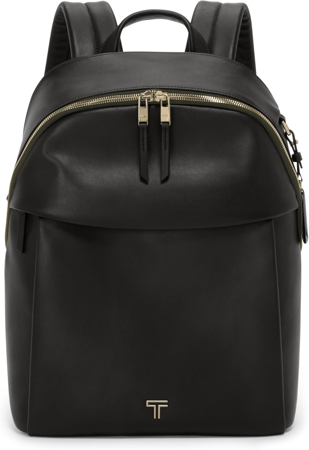 TUMI - Voyageur Holland Backpack - Women's Leather Travel Bag - Fits Up to 14" Laptop - Black with Gold Hardware