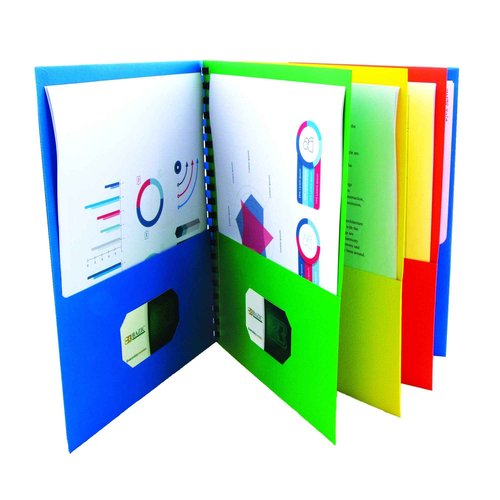 BAZIC Products 8 Pockets Folder Portfolios w/Double Loop Wire Binding, Letter Size Paper Folders for Office Business Document Papers Organizer, 12-Pack