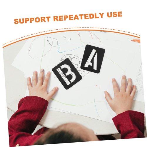 DOITOOL 42Pcs Alphabet Letter Stencils Reusable Painting Templates for Graffiti Home Decor and Furniture for Creative Expression Various Surfaces