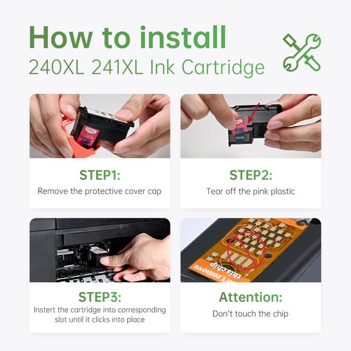 LEMERO 240XL 241XL Combo Pack Remanufactured Ink Cartridges Replacement for Canon Printer Ink 240 241 Combo Pack PG-240XL CL-241XL for PIXMA MG3620 MG3600 Printer for Canon Ink 240 241 (2 Pack)