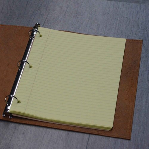Leather Binder Handmade by JJNUSA, 3 Ring Binder, 1" Round Rings, Organizer Planner for A4 8.5" x 11" Notepad Notebook Documents