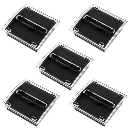 5 PCS Pop up Sticky Notes Dispenser, 3 X 3 in Sticky Note Holder Dispenser Clear Top Black Base, Pop up Notes Dispensers for Desk Office Home Shop School Supplies Gift