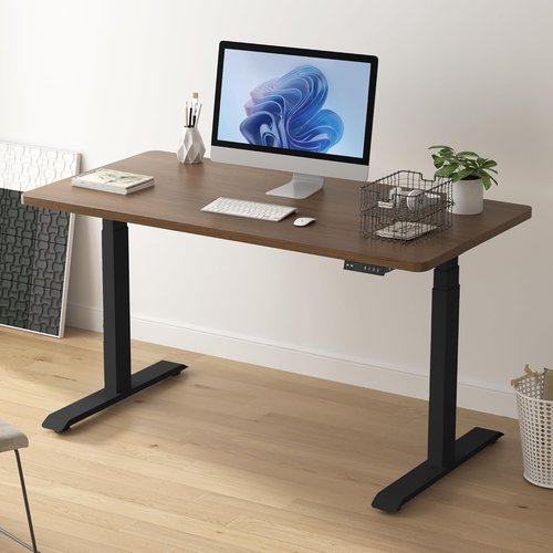 Fromann Dual Motor Electric Standing Desk Frame - Height Adjustable with USB A+C Ports | Black