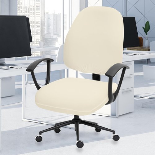 DIVA EN CAMINO DEC Stretchable Desk Chair Covers - Universal Washable Slipcover for Pets | Cream